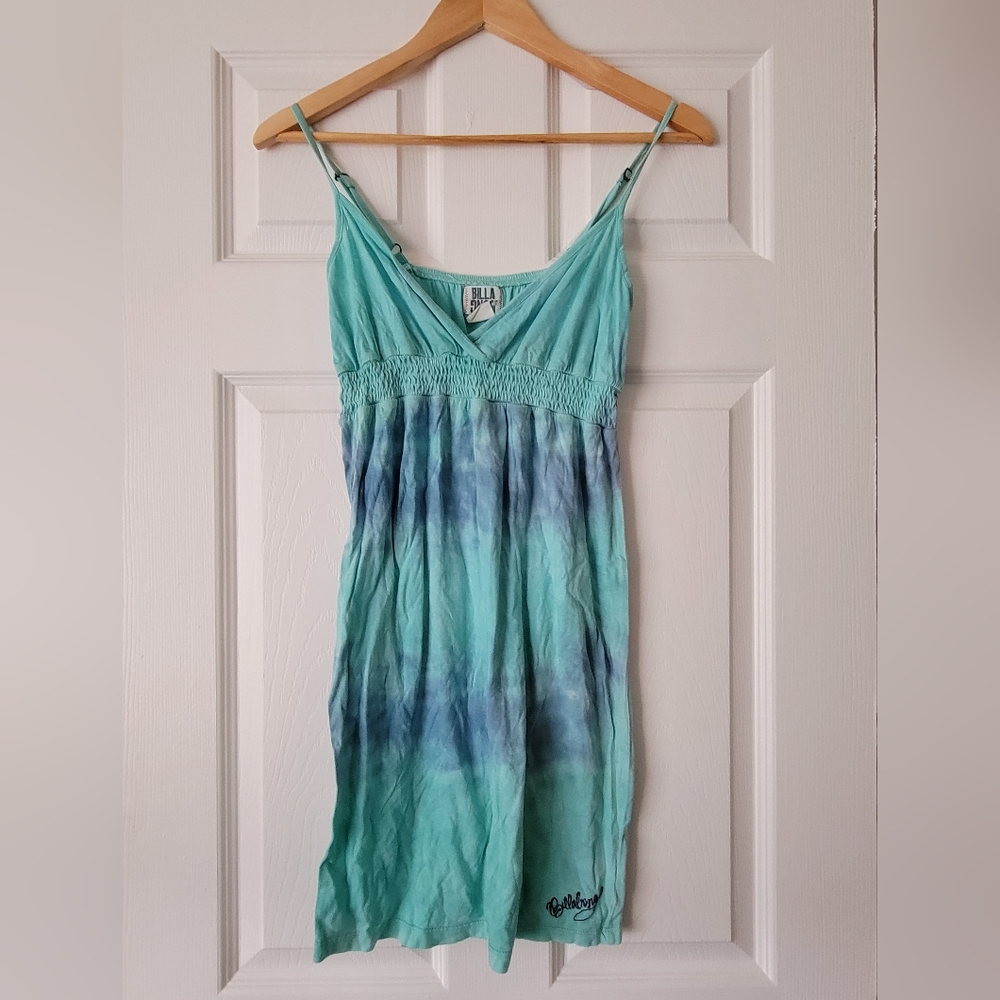 Blue Tie-Dye Midi Dress